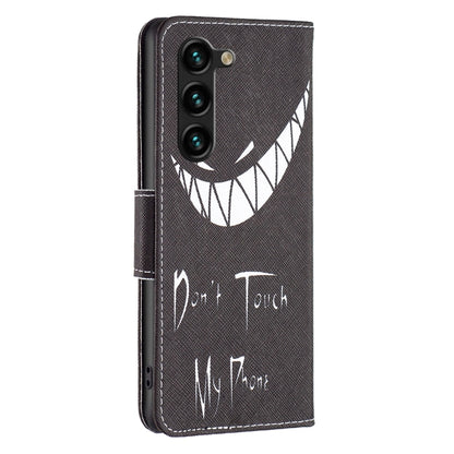 For Samsung Galaxy S25+ 5G Colored Drawing Pattern Leather Phone Case(Smirk) - Galaxy S25+ 5G Cases by PMC Jewellery | Online Shopping South Africa | PMC Jewellery | Buy Now Pay Later Mobicred