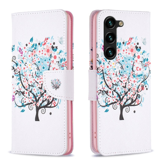 For Samsung Galaxy S25+ 5G Colored Drawing Pattern Leather Phone Case(Tree) - Galaxy S25+ 5G Cases by PMC Jewellery | Online Shopping South Africa | PMC Jewellery | Buy Now Pay Later Mobicred