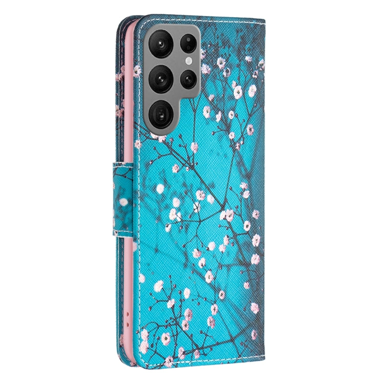 For Samsung Galaxy S25 Ultra 5G Colored Drawing Pattern Leather Phone Case(Plum Blossom) - Galaxy S25 Ultra 5G Cases by PMC Jewellery | Online Shopping South Africa | PMC Jewellery | Buy Now Pay Later Mobicred