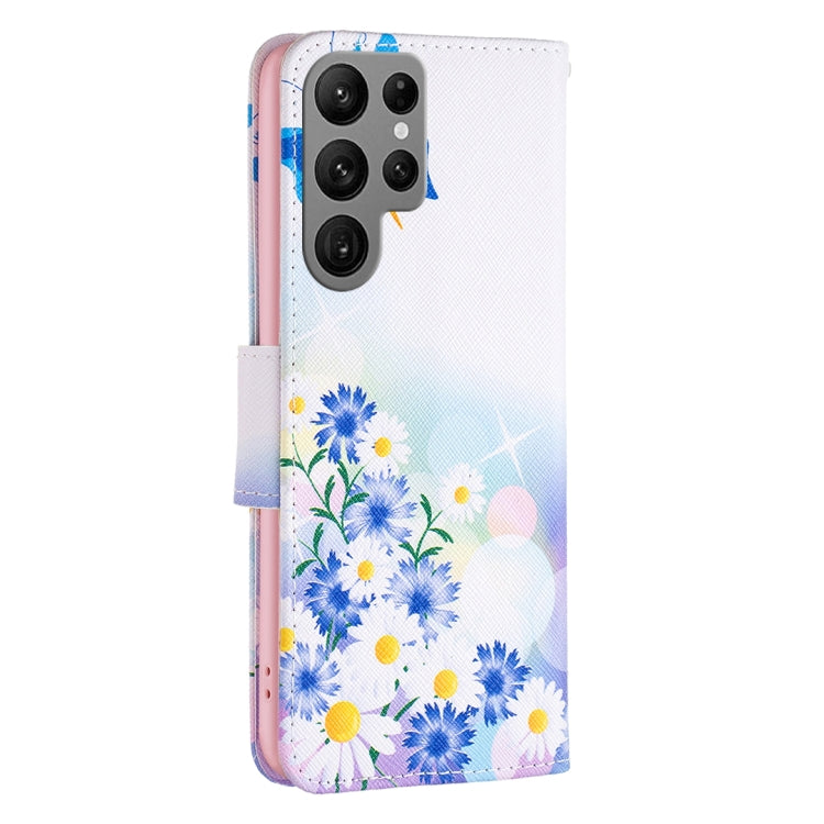 For Samsung Galaxy S25 Ultra 5G Colored Drawing Pattern Leather Phone Case(Butterfly Love) - Galaxy S25 Ultra 5G Cases by PMC Jewellery | Online Shopping South Africa | PMC Jewellery | Buy Now Pay Later Mobicred