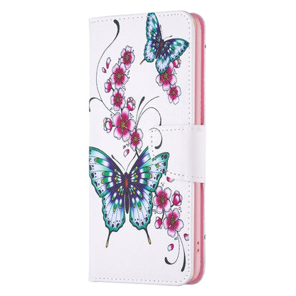 For Samsung Galaxy S25+ 5G Colored Drawing Pattern Leather Phone Case(Flowers Butterfly) - Galaxy S25+ 5G Tempered Glass by PMC Jewellery | Online Shopping South Africa | PMC Jewellery | Buy Now Pay Later Mobicred