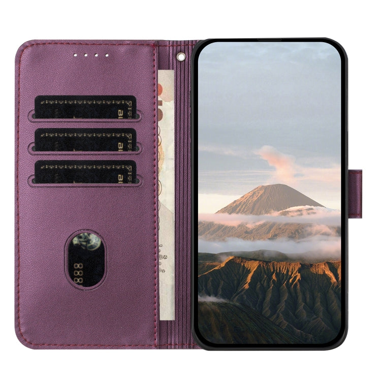 For Motorola Edge 5G 2024 Triangle Pattern Buckle Clasp Leather Phone Case(Dark Purple) - Motorola Cases by PMC Jewellery | Online Shopping South Africa | PMC Jewellery | Buy Now Pay Later Mobicred