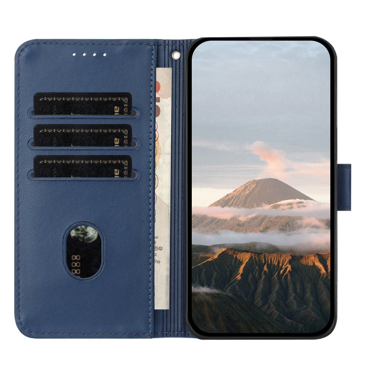 For Motorola Moto G Play 4G 2024 Triangle Pattern Buckle Clasp Leather Phone Case(Royal Blue) - Motorola Cases by PMC Jewellery | Online Shopping South Africa | PMC Jewellery | Buy Now Pay Later Mobicred