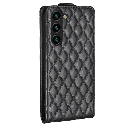 For Samsung Galaxy S25+ 5G Diamond Lattice Vertical Flip Leather Phone Case(Black) - Galaxy S25+ 5G Cases by PMC Jewellery | Online Shopping South Africa | PMC Jewellery | Buy Now Pay Later Mobicred