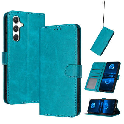 For Samsung Galaxy S25 / S24 5G Solid Calf Texture Flip Leather Phone Case(Green) - Galaxy S25 5G Cases by PMC Jewellery | Online Shopping South Africa | PMC Jewellery | Buy Now Pay Later Mobicred