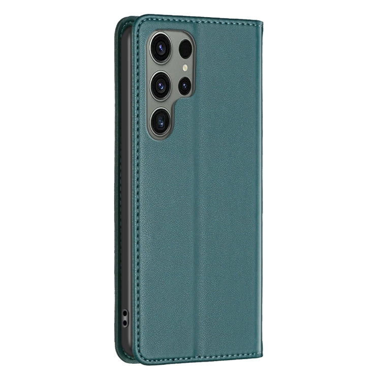 For Samsung Galaxy S25 Ultra 5G Magnetic Leather Phone Case(Green) - Galaxy S25 Ultra 5G Cases by PMC Jewellery | Online Shopping South Africa | PMC Jewellery | Buy Now Pay Later Mobicred