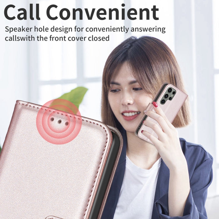 For Samsung Galaxy S25 Ultra 5G Magnetic Buckle Leather Phone Case(Gold) - Galaxy S25 Ultra 5G Cases by PMC Jewellery | Online Shopping South Africa | PMC Jewellery | Buy Now Pay Later Mobicred