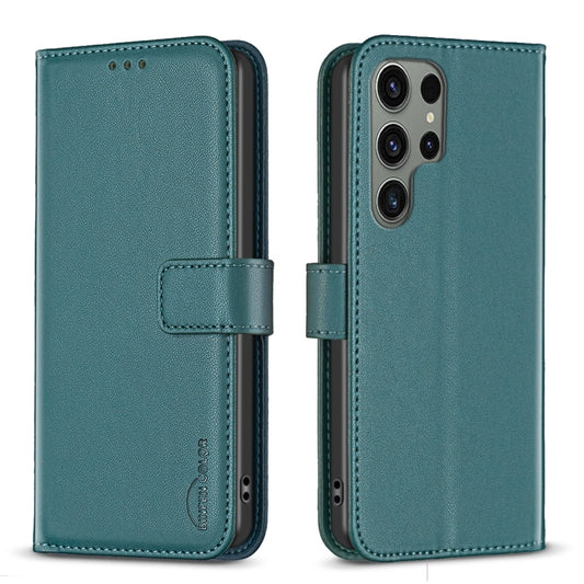 For Samsung Galaxy S25 Ultra 5G Magnetic Buckle Leather Phone Case(Green) - Galaxy S25 Ultra 5G Cases by PMC Jewellery | Online Shopping South Africa | PMC Jewellery | Buy Now Pay Later Mobicred