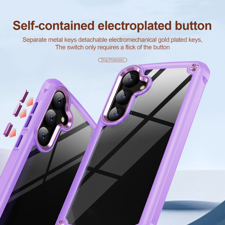 For Samsung Galaxy S25 5G TPU + PC Lens Protection Phone Case(Purple) - Galaxy S25 5G Cases by PMC Jewellery | Online Shopping South Africa | PMC Jewellery | Buy Now Pay Later Mobicred