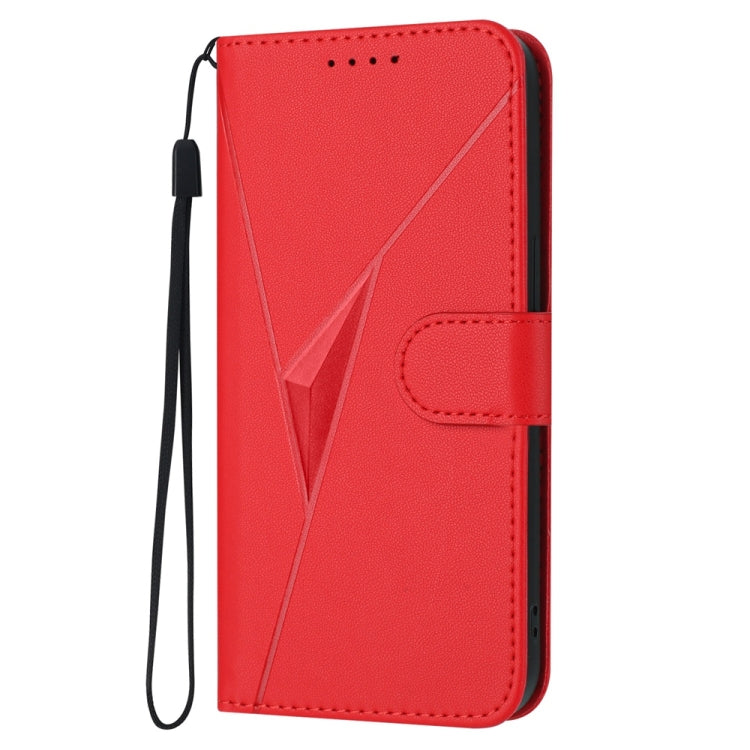 For Huawei Pura 70 Pro / Pura 70 Ultra Triangle Pattern Buckle Clasp Leather Phone Case(Red) - Huawei Cases by PMC Jewellery | Online Shopping South Africa | PMC Jewellery | Buy Now Pay Later Mobicred