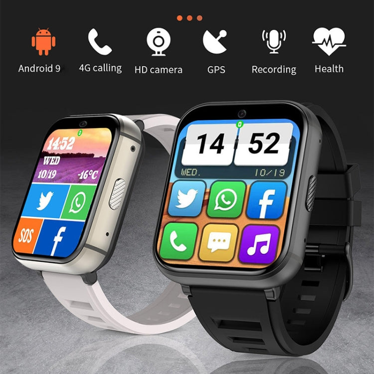 UNIWA DM66 4G Calling Smart Watch, 2GB+16GB, 1.99 inch IPS Screen Android 9.0 Support WiFi GPS(Silver) - free shipping - PMC TechLife - Order now!