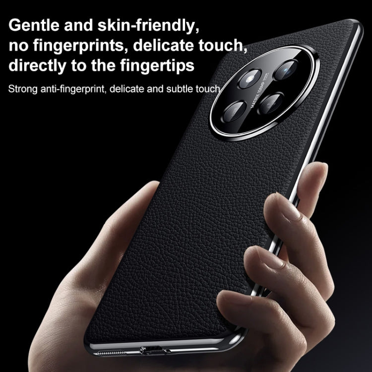 For Honor 300 Pro Genuine Leather PC Phone Case(Dark Purple) - Honor Cases by PMC TechLife | Online Shopping South Africa | PMC TechLife | Buy Now Pay Later Mobicred
