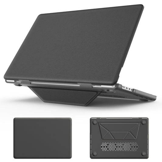 For MacBook Pro 16.2 inch A2991 / A2485 Business Magnetic Holder PC + PU Laptop Protective Case(Grey) - MacBook Pro Cases by PMC Jewellery | Online Shopping South Africa | PMC Jewellery | Buy Now Pay Later Mobicred