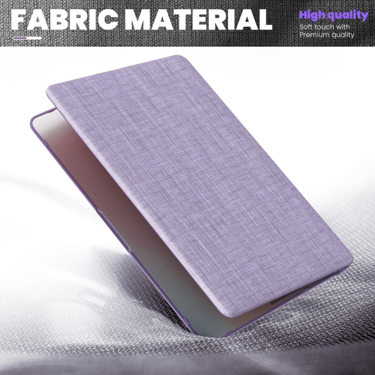 For MacBook Air 13.3 inch A2337 Fabric Magnetic Holder Laptop Protective Case(Purple) - MacBook Air Cases by PMC Jewellery | Online Shopping South Africa | PMC Jewellery | Buy Now Pay Later Mobicred