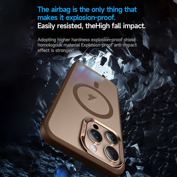 For iPhone 16 Pro SULADA Light Sand MagSafe Magnetic PC Hybrid TPU Phone Case(Gold) - iPhone 16 Pro Cases by SULADA | Online Shopping South Africa | PMC Jewellery | Buy Now Pay Later Mobicred