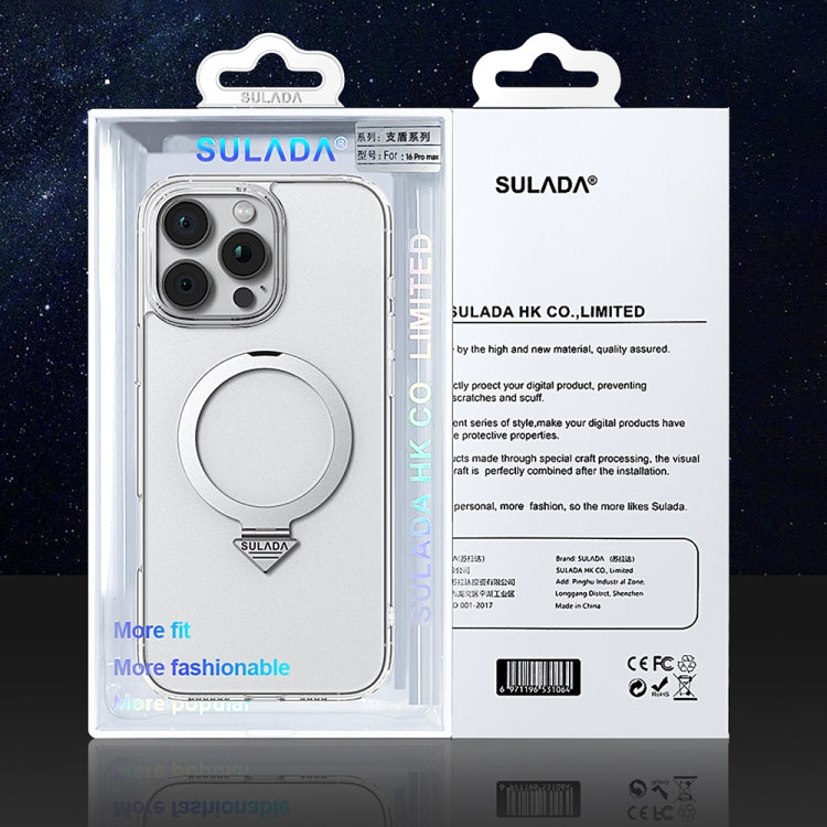 For iPhone 16 SULADA Transparent MagSafe Magnetic Holder Phone Case - iPhone 16 Cases by SULADA | Online Shopping South Africa | PMC Jewellery | Buy Now Pay Later Mobicred