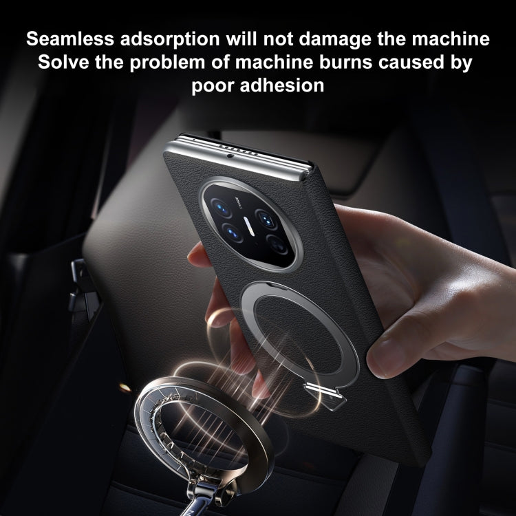 For Huawei Mate X6 SULADA Smart View Window MagSafe Magnetic Holder Leather Phone Case(Black) - free shipping - PMC TechLife - Order now!