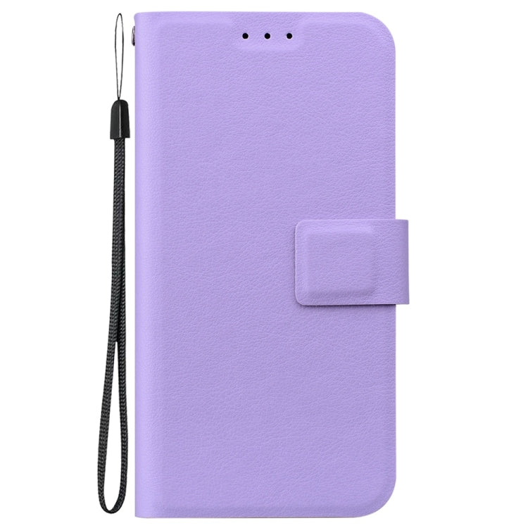 For iPhone 16e Ultra-thin Voltage Magnetic Buckle Leather Phone Case(Purple) - iPhone 16e Cases by PMC TechLife | Online Shopping South Africa | PMC TechLife | Buy Now Pay Later Mobicred