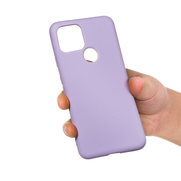 For Google Pixel 5 Pure Color Liquid Silicone Shockproof Full Coverage Case(Purple) - Google Cases by PMC Jewellery | Online Shopping South Africa | PMC Jewellery | Buy Now Pay Later Mobicred