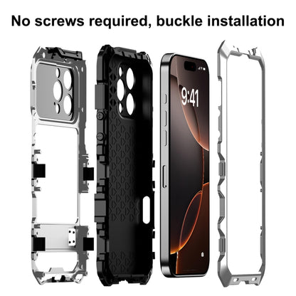 For iPhone 16 Pro R-JUST Life Waterproof Dustproof Shockproof Phone Case(Silver) - iPhone 16 Pro Cases by R-JUST | Online Shopping South Africa | PMC Jewellery | Buy Now Pay Later Mobicred