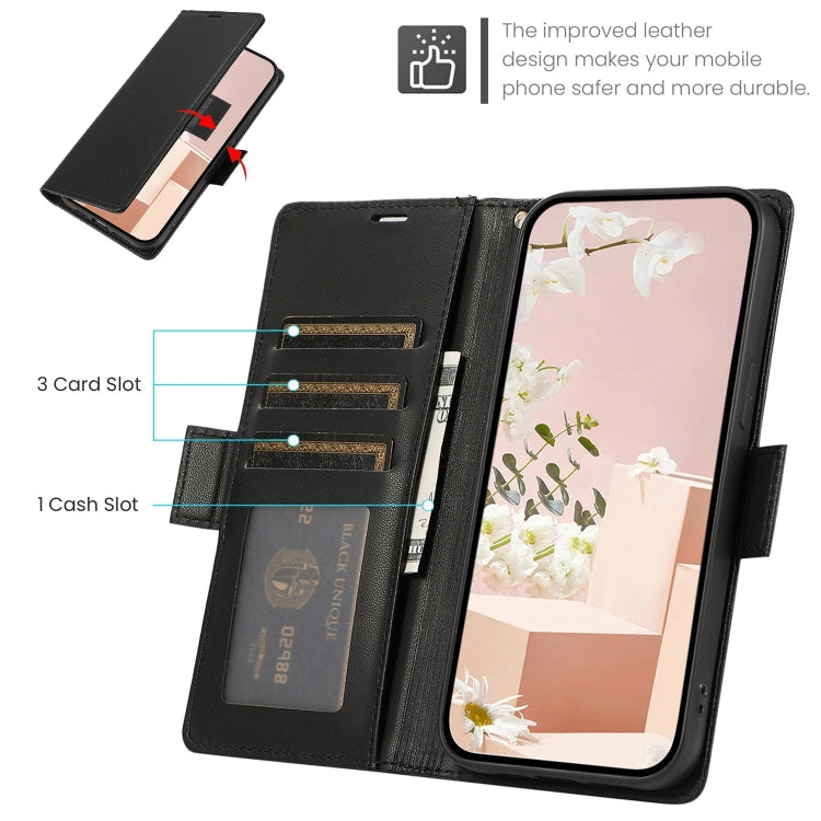 For Samsung Galaxy S25 / S24 5G Side Buckle RFID Anti-theft Leather Phone Case(Black) - Galaxy S25 5G Cases by PMC Jewellery | Online Shopping South Africa | PMC Jewellery | Buy Now Pay Later Mobicred