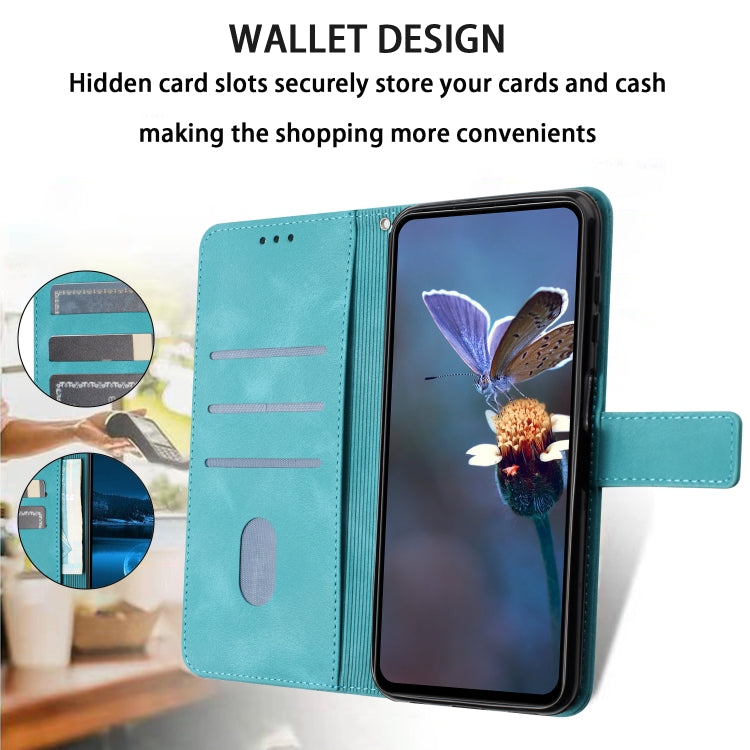 For Samsung Galaxy S25 5G Triangle Solid Color Leather Phone Case(Green) - Galaxy S25 5G Cases by PMC TechLife | Online Shopping South Africa | PMC TechLife | Buy Now Pay Later Mobicred