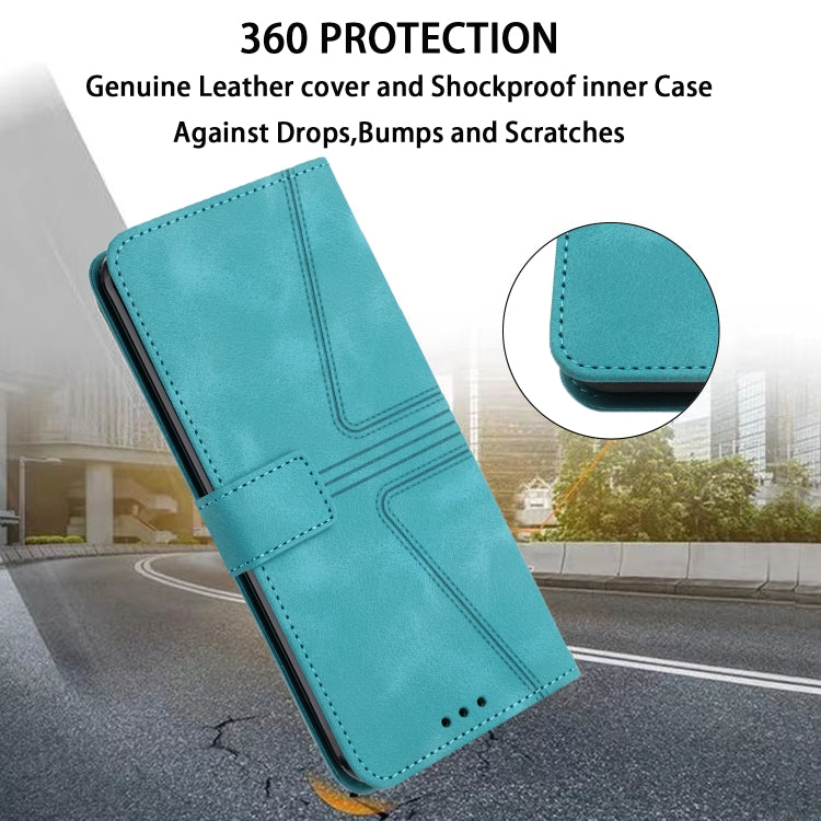 For Samsung Galaxy S25 Ultra 5G Triangle Solid Color Leather Phone Case(Green) - Galaxy S25 Ultra 5G Cases by PMC TechLife | Online Shopping South Africa | PMC TechLife | Buy Now Pay Later Mobicred