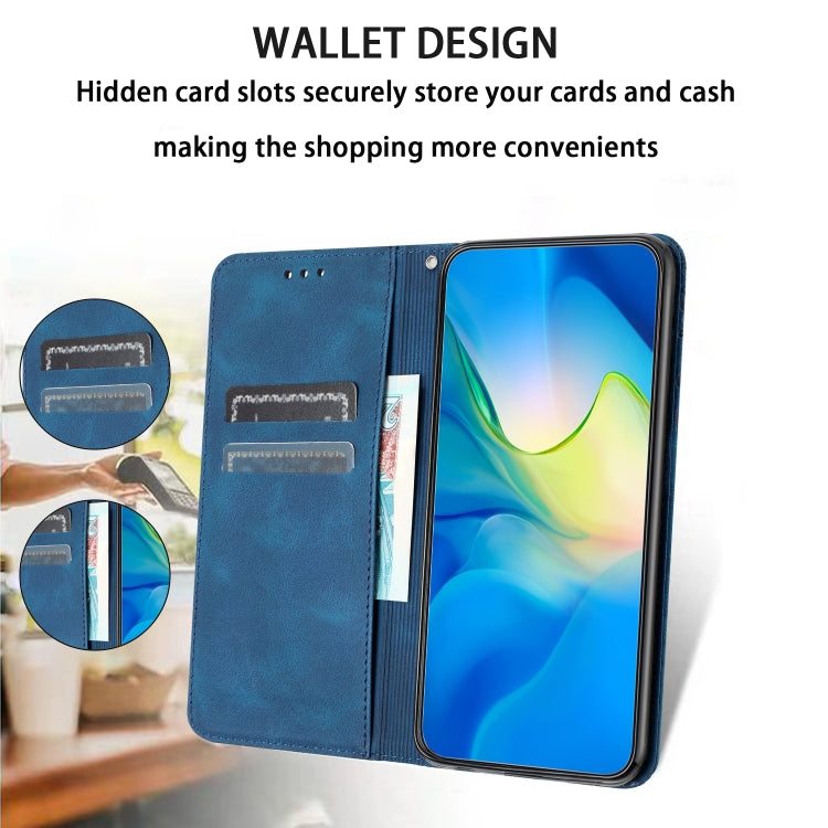 For Samsung Galaxy S25+ 5G Retro Elephant Embossed Leather Phone Case(Blue) - Galaxy S25+ 5G Cases by PMC Jewellery | Online Shopping South Africa | PMC Jewellery | Buy Now Pay Later Mobicred