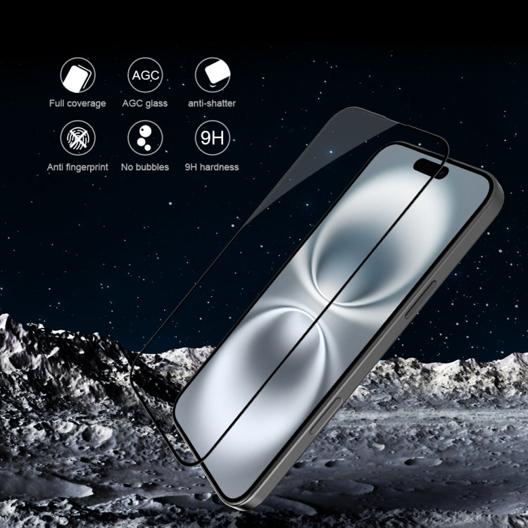 For iPhone 16 NILLKIN 3D CP+MAX Anti-Explosion Full Coverage Tempered Glass Film - free shipping - PMC Jewellery - Order now!