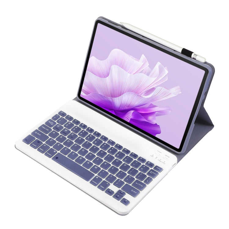 For Honor Pad X9 / X8 Pro 11.5 AH15 Ultra-thin Detachable Bluetooth Keyboard Leather Tablet Case(Lavender White) - Others Keyboard by PMC Jewellery | Online Shopping South Africa | PMC Jewellery | Buy Now Pay Later Mobicred