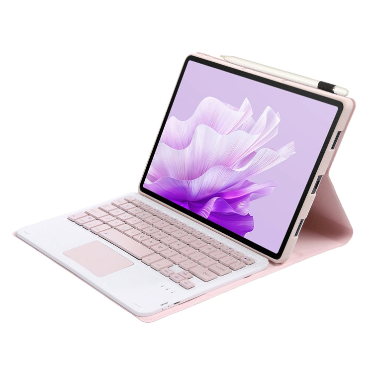 For Huawei MatePad 11.5 S 2024 AH20-A Ultra-thin Detachable Bluetooth Keyboard Leather Tablet Case with Touchpad(Pink White) - Others Keyboard by PMC Jewellery | Online Shopping South Africa | PMC Jewellery | Buy Now Pay Later Mobicred