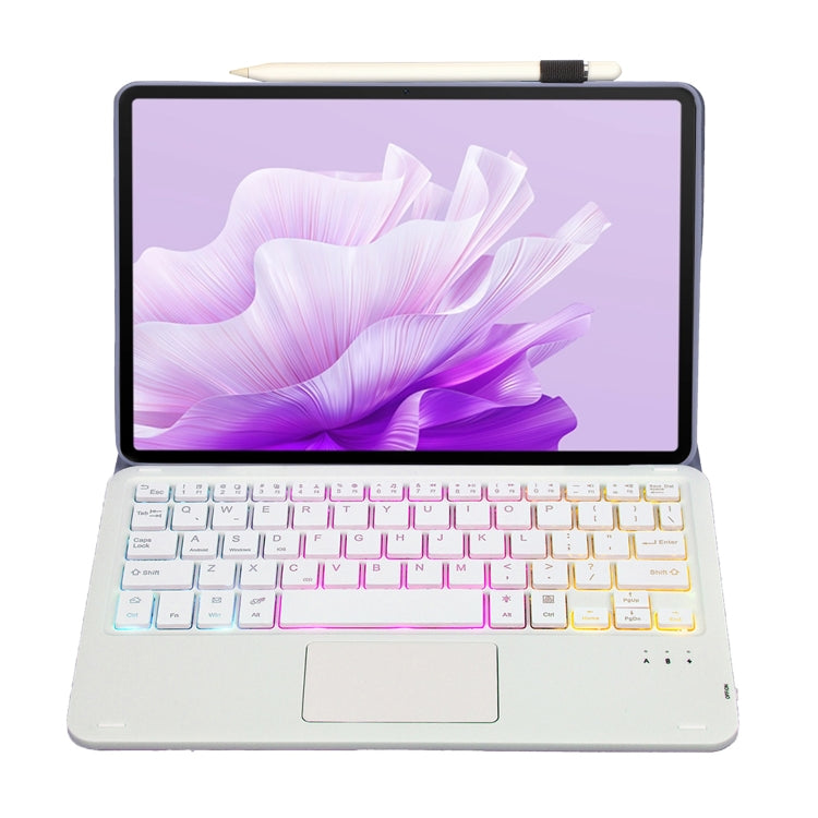 For Huawei MatePad 11.5 S 2024 AH20-AS Ultra-thin Detachable Backlight Bluetooth Keyboard Leather Tablet Case with Touchpad(Lavender White) - Others Keyboard by PMC Jewellery | Online Shopping South Africa | PMC Jewellery | Buy Now Pay Later Mobicred