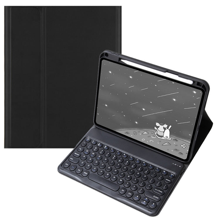 For Infinix Xpad 11 inch Candy Color Round Keys Bluetooth Keyboard Leather Case(Black) - Others Keyboard by PMC Jewellery | Online Shopping South Africa | PMC Jewellery | Buy Now Pay Later Mobicred