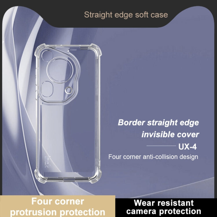 For Huawei Pura 70 Ultra IMAK UX-4 Series Four-corner Shockproof Phone Case(Transparent) - Huawei Cases by imak | Online Shopping South Africa | PMC Jewellery | Buy Now Pay Later Mobicred