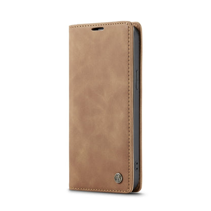 For iPhone 12 / 12 Pro CaseMe-013 Multifunctional Retro Frosted Horizontal Flip Leather Case with Card Slot & Holder & Wallet(Brown) - iPhone 12 / 12 Pro Cases by CaseMe | Online Shopping South Africa | PMC Jewellery | Buy Now Pay Later Mobicred