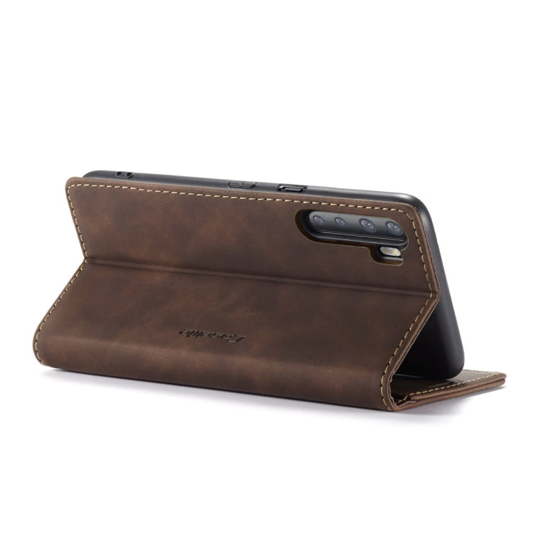 For OnePlus Nord CaseMe-013 Multifunctional Retro Frosted Horizontal Flip Leather Case with Card Slot & Holder & Wallet(Coffee) - OnePlus Cases by CaseMe | Online Shopping South Africa | PMC Jewellery | Buy Now Pay Later Mobicred