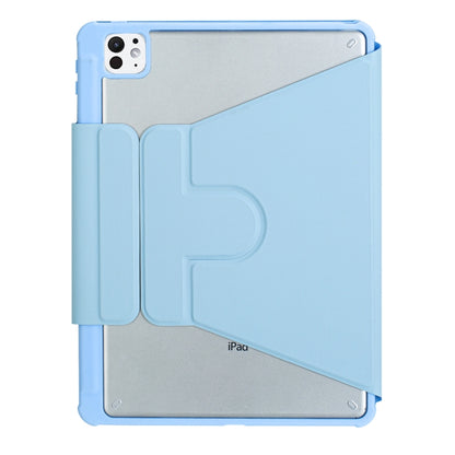 For iPad Pro 11 2024 L13-A 360 Rotation Acrylic Transparent Bluetooth Keyboard Leather Case With Touch Control(Blue) - For iPad Pro by PMC Jewellery | Online Shopping South Africa | PMC Jewellery | Buy Now Pay Later Mobicred