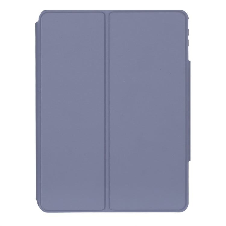 For iPad Pro 11 2024 L13-A 360 Rotation Acrylic Transparent Bluetooth Keyboard Leather Case With Touch Control(Purple) - For iPad Pro by PMC Jewellery | Online Shopping South Africa | PMC Jewellery | Buy Now Pay Later Mobicred