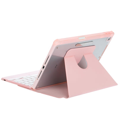 For iPad Pro 11 2024 L13-B 360 Rotation Acrylic Transparent Bluetooth Keyboard Leather Case(Pink) - For iPad Pro by PMC Jewellery | Online Shopping South Africa | PMC Jewellery | Buy Now Pay Later Mobicred