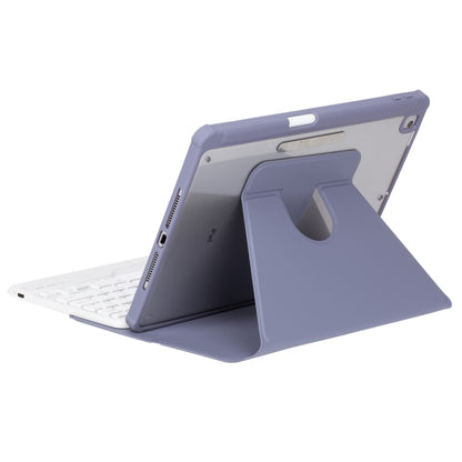 For iPad Pro 11 2024 L13-B 360 Rotation Acrylic Transparent Bluetooth Keyboard Leather Case(Purple) - For iPad Pro by PMC Jewellery | Online Shopping South Africa | PMC Jewellery | Buy Now Pay Later Mobicred