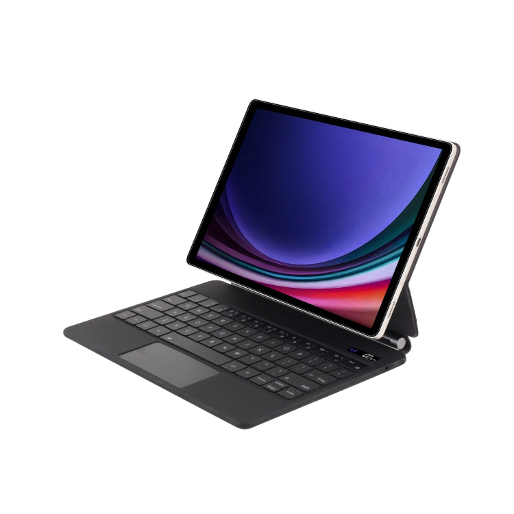 For Samsung Galaxy Tab S9 FE / S9 P710 Magnetic Bluetooth Keyboard Leather Tablet Case(Black) - Samsung Keyboard by PMC Jewellery | Online Shopping South Africa | PMC Jewellery | Buy Now Pay Later Mobicred