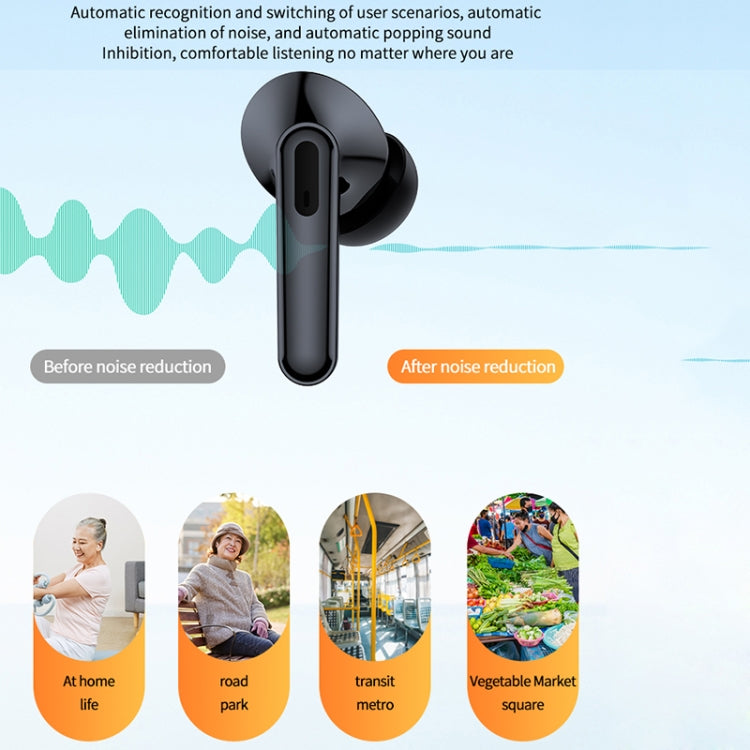 Bluetooth 5.3 In-ear AI Smart Recognition Hearing Aid(Black) - Hearing Aids by PMC Jewellery | Online Shopping South Africa | PMC Jewellery | Buy Now Pay Later Mobicred