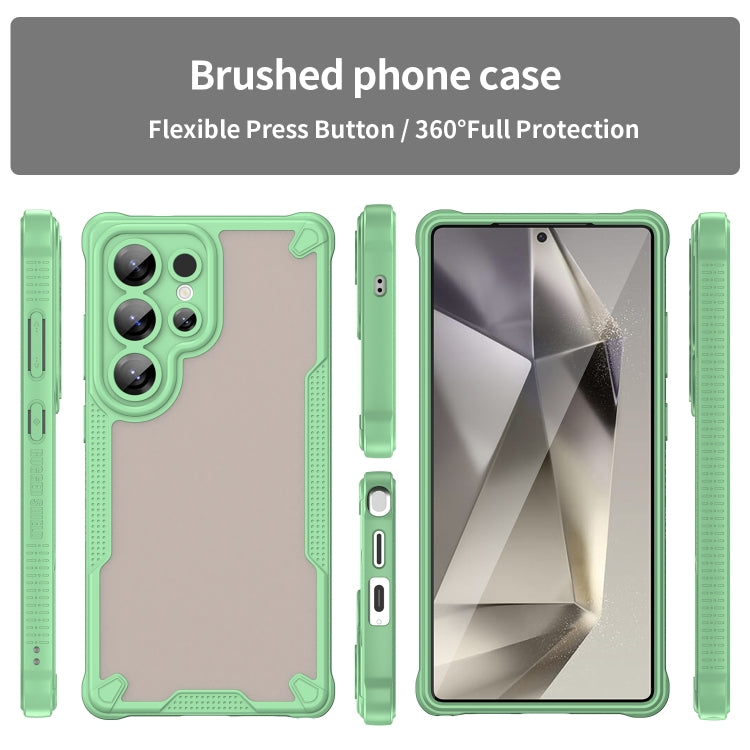 For Samsung Galaxy S25 Ultra 5G Armor Glaze PC Hybrid TPU Phone Case(Green) - Galaxy S25 Ultra 5G Cases by PMC Jewellery | Online Shopping South Africa | PMC Jewellery | Buy Now Pay Later Mobicred