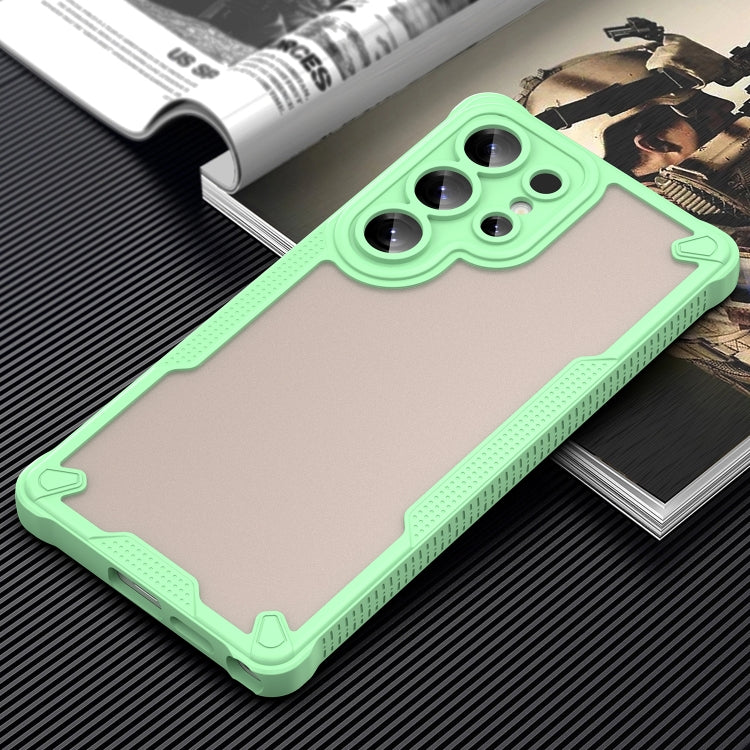 For Samsung Galaxy S25 Ultra 5G Armor Glaze PC Hybrid TPU Phone Case(Green) - Galaxy S25 Ultra 5G Cases by PMC Jewellery | Online Shopping South Africa | PMC Jewellery | Buy Now Pay Later Mobicred