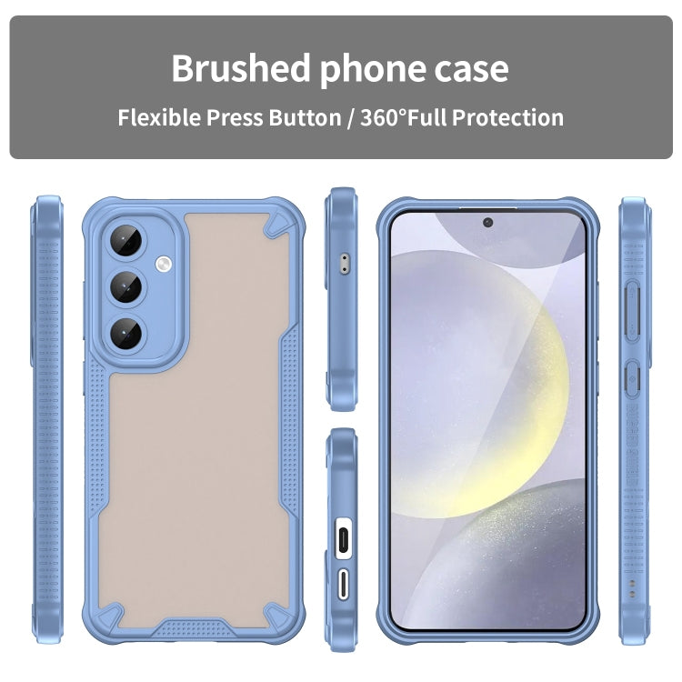 For Samsung Galaxy S25+ 5G Armor Glaze PC Hybrid TPU Phone Case(Blue) - Galaxy S25+ 5G Cases by PMC Jewellery | Online Shopping South Africa | PMC Jewellery | Buy Now Pay Later Mobicred