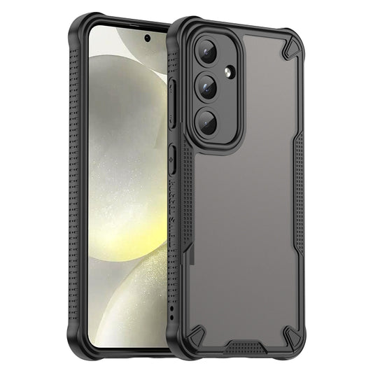 For Samsung Galaxy S25 5G Armor Glaze PC Hybrid TPU Phone Case(Black) - Galaxy S25 5G Cases by PMC Jewellery | Online Shopping South Africa | PMC Jewellery | Buy Now Pay Later Mobicred