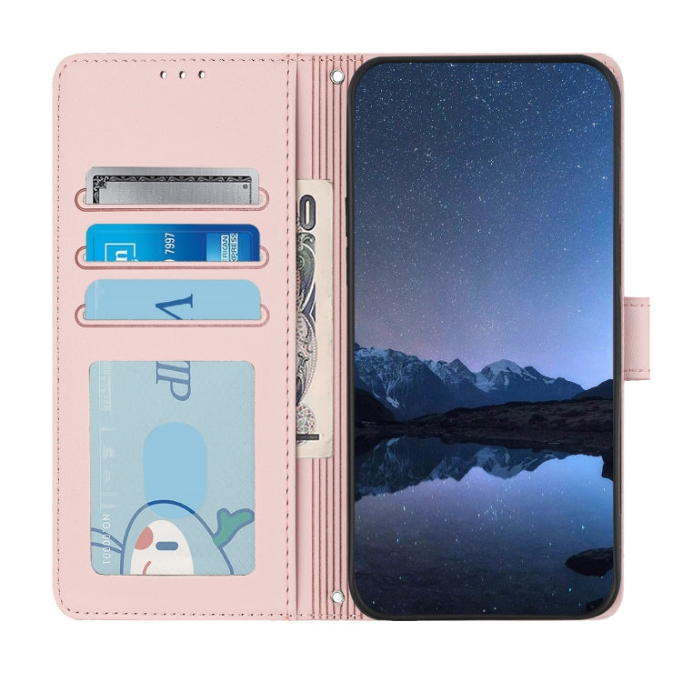 For Doogee N55 Plus Cat Rat Embossed Pattern RFID Leather Phone Case with Lanyard(Pink) - Doogee Cases by PMC TechLife | Online Shopping South Africa | PMC TechLife | Buy Now Pay Later Mobicred