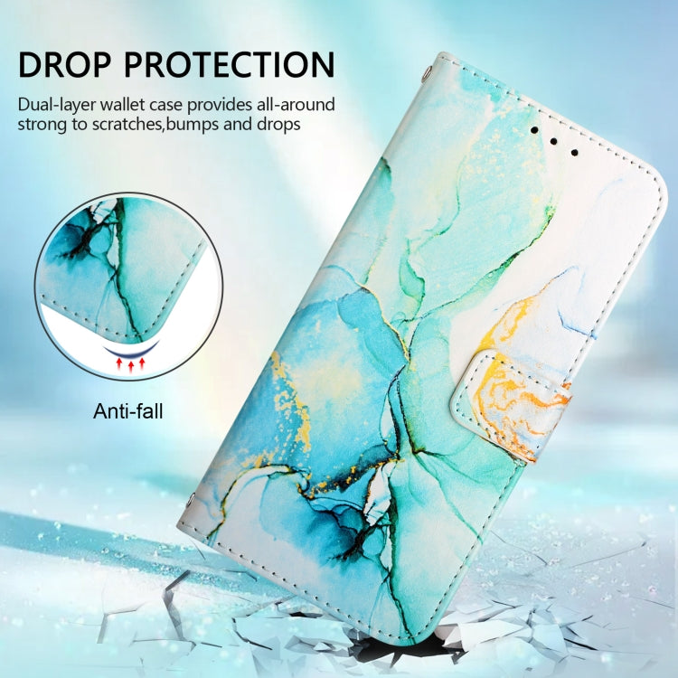 For Doogee N55 Plus PT003 Marble Pattern Flip Leather Phone Case(Green) - More Brand by PMC TechLife | Online Shopping South Africa | PMC TechLife | Buy Now Pay Later Mobicred