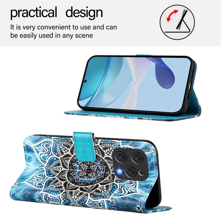 For Doogee N55 Plus Colored Drawing Pattern Plain Weave Leather Phone Case(Undersea Mandala) - More Brand by PMC TechLife | Online Shopping South Africa | PMC TechLife | Buy Now Pay Later Mobicred