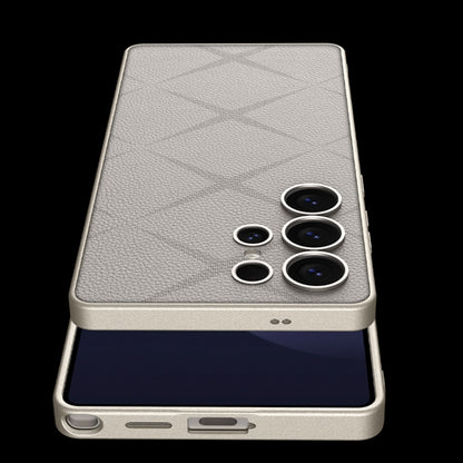 For Samsung Galaxy S25 Ultra 5G GKK Asterism Metal Paint Skin Feel Leather Full Coverage Phone Case(Grey) - Galaxy S25 Ultra 5G Cases by GKK | Online Shopping South Africa | PMC Jewellery | Buy Now Pay Later Mobicred